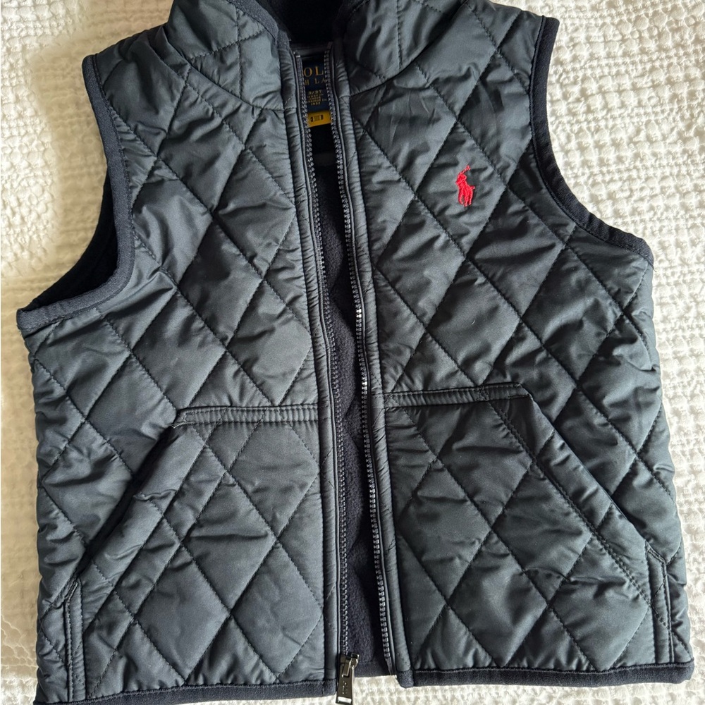 Polo by Ralph Lauren Kids Charcoal Quilted Vest